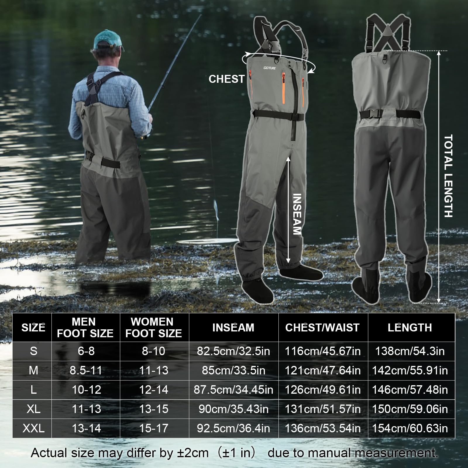 Goture 5 couches imperméable à - Fishing Waders avis et prix